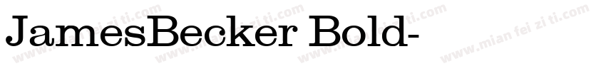 JamesBecker Bold字体转换